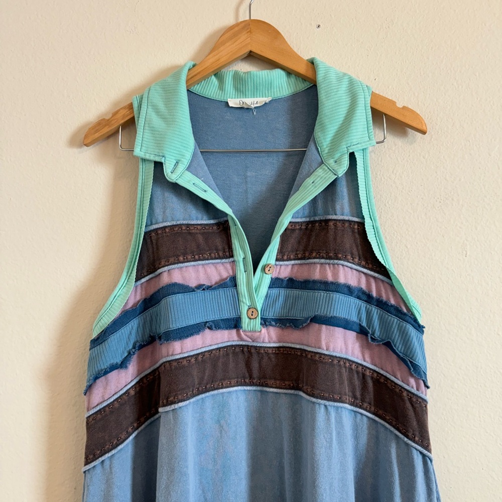 Oli & Hali Blue Washed Sleeveless Maxi Dress - Picture 6 of 16